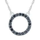 Reversible Diamond Circle Necklace, Silver or White Gold-SHNW203014 - Jewelry by Johan