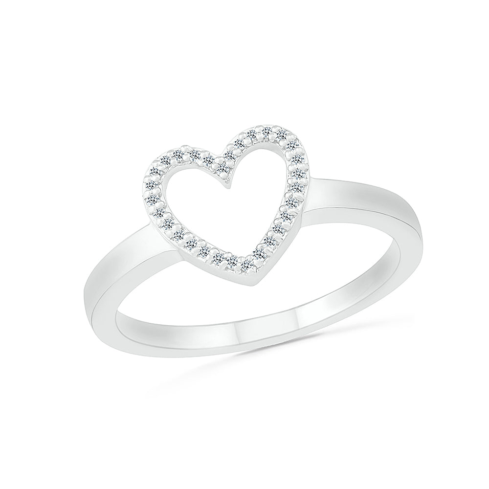 Elegant Diamond Heart Promise Ring - JBJ