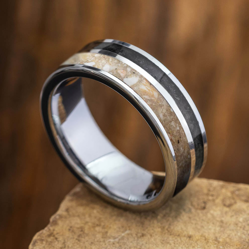 Memorial Ring with Box Elder Burl Wood | Unknown - Send Ring Sizer ...