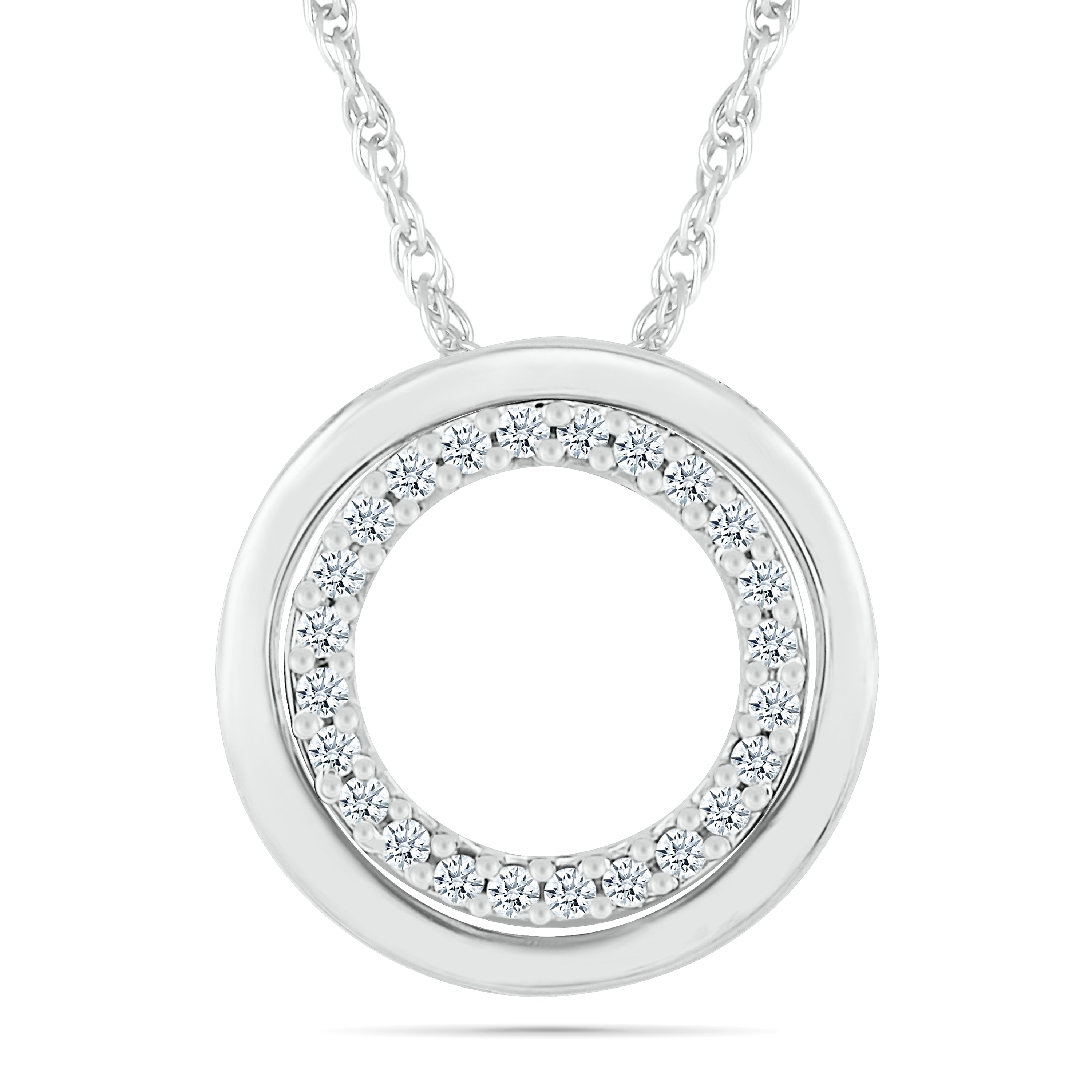 Diamond Halo Pendant Necklace - JBJ