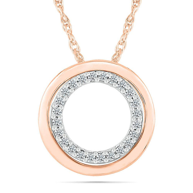 Diamond Halo Pendant Necklace - JBJ