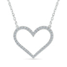 Heart Pendant Necklace with Diamonds - JBJ
