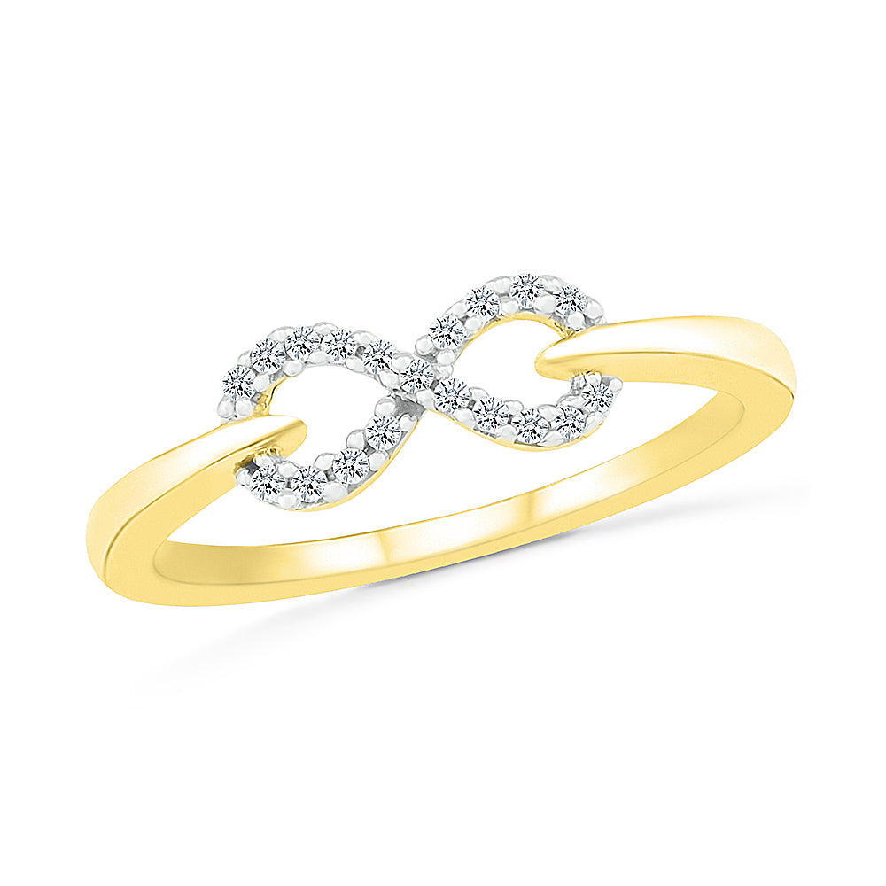 Yellow gold sales infinity band