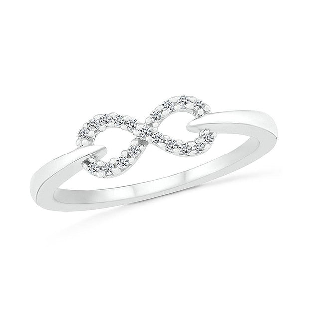 Infinity Band or Anniversary Ring with Diamonds - JBJ