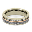 Rose Gold and Meteorite Wedding Band