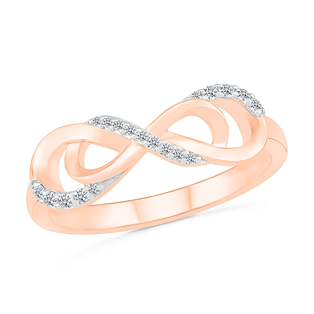 Double Infinity Ring With Diamond Accents - JBJ