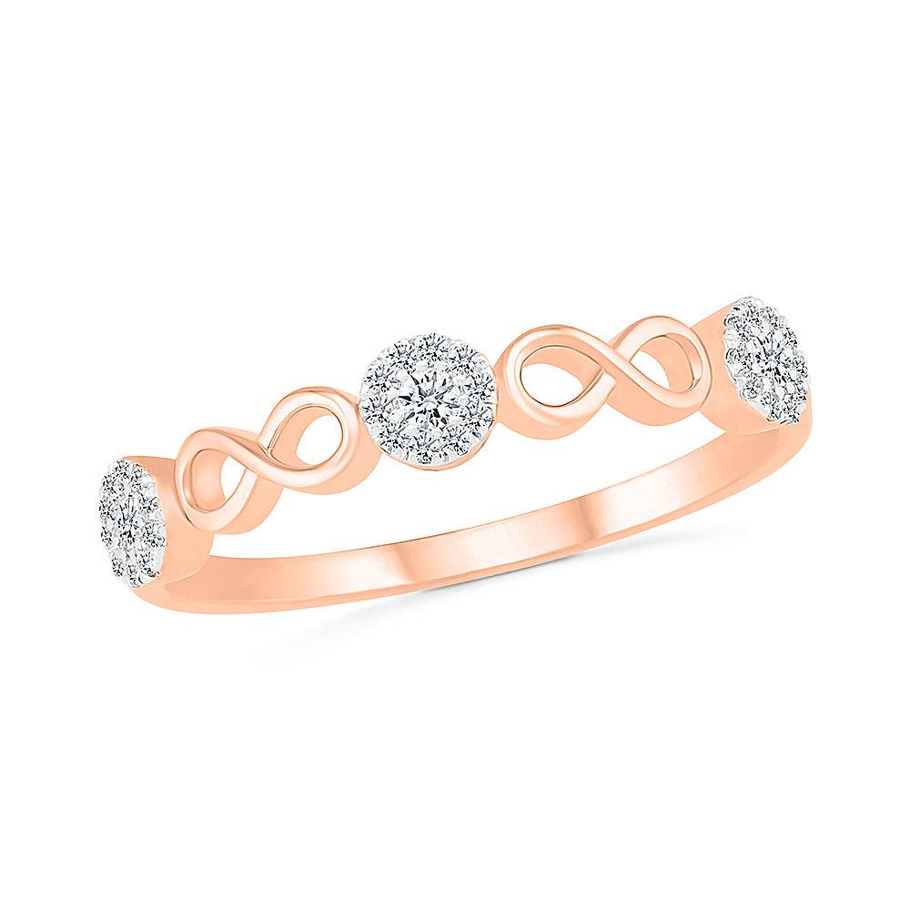 Double Infinity Promise Ring, Rose Gold or Silver - JBJ