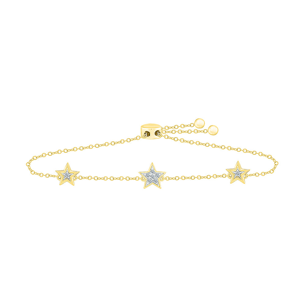Star Bolo Bracelet with Diamonds - JBJ