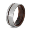 Titanium Ring Inlaid with Honduran Rosewood Burl Wood-1521 - Jewelry by Johan