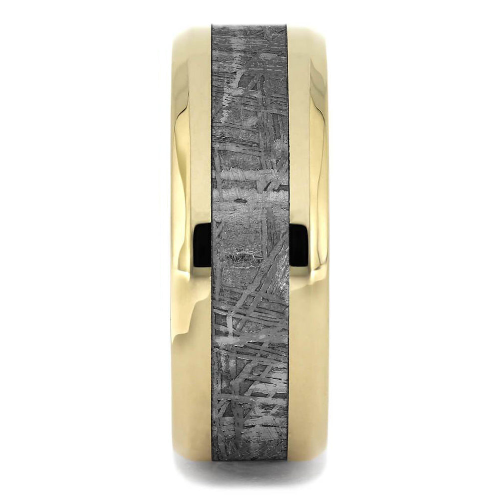 Black And White Composite Mokume Gane Ring With Gold-2135 - Jewelry by Johan