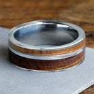Tungsten Whiskey Barrel Oak Men's Wedding Band - Jewelry by Johan