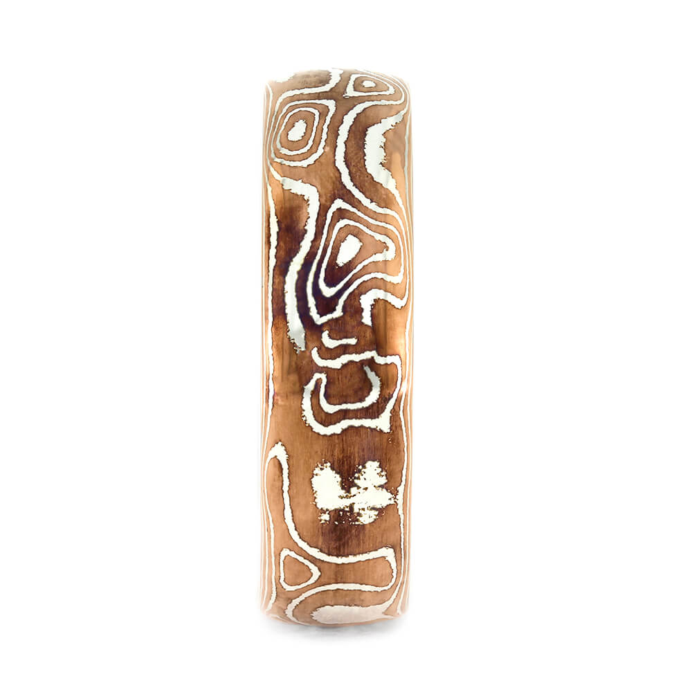 Copper And Silver Mokume Gane Ring With Titanium-2147 - Jewelry by Johan