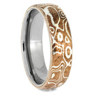 Copper And Silver Mokume Gane Ring With Titanium-2147 - Jewelry by Johan