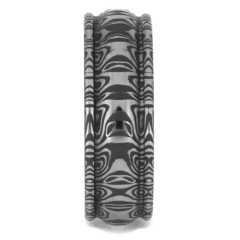 Titanium and Damascus Rings