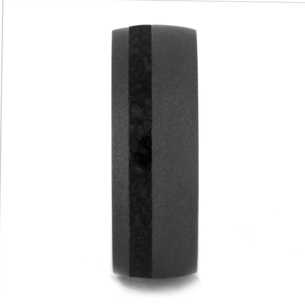 Dinosaur Bone Wedding Band in Sandblasted Titanium - Jewelry by Johan