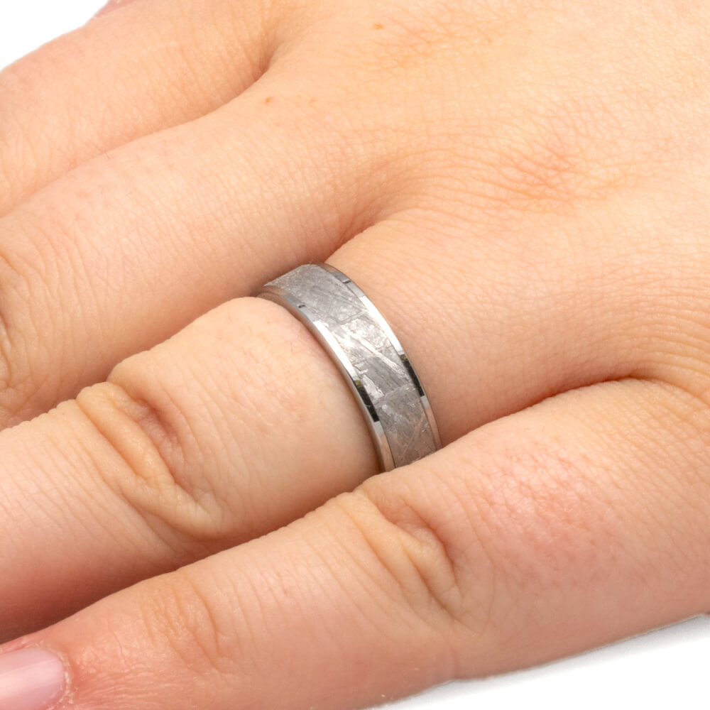 Men's Tungsten Meteorite Wedding Band-2179 - Jewelry by Johan