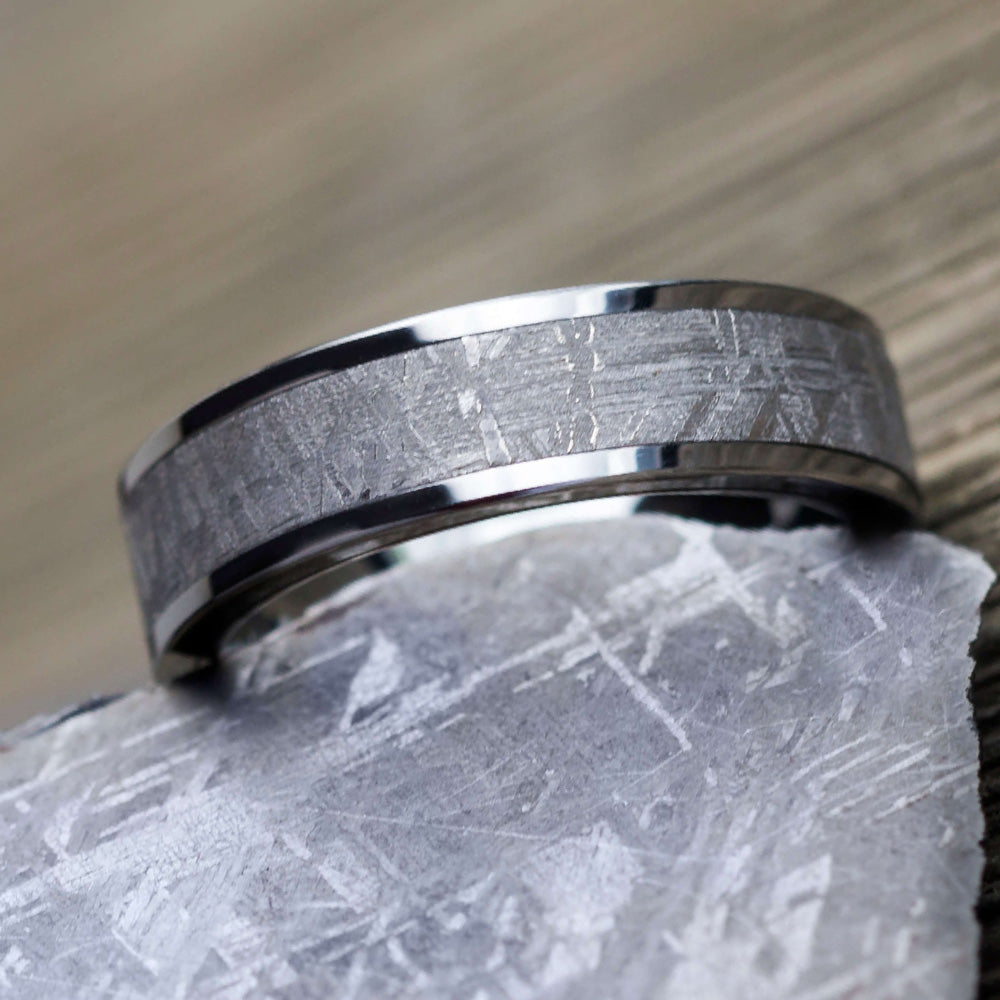 Tungsten Meteorite Ring