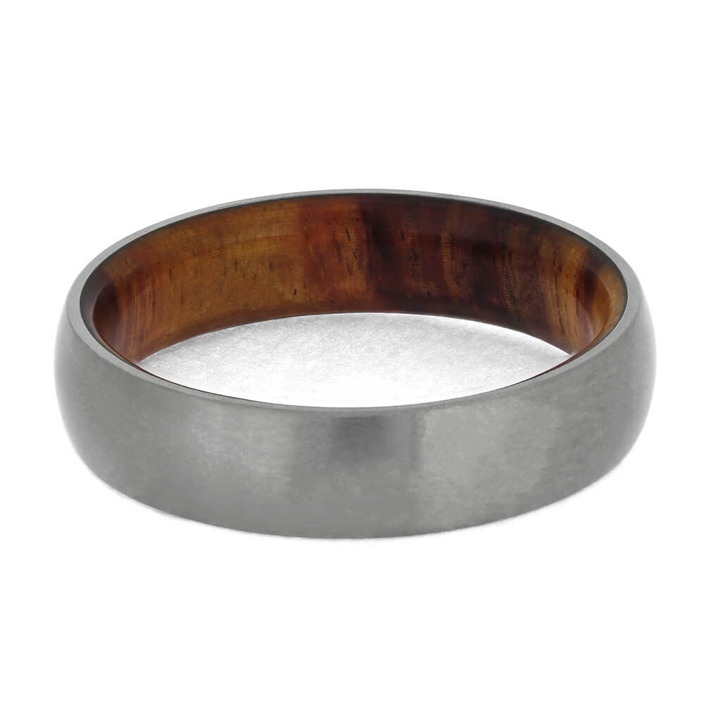 Titanium Wedding Band With Tulipwood Sleeve-2184 - Jewelry by Johan