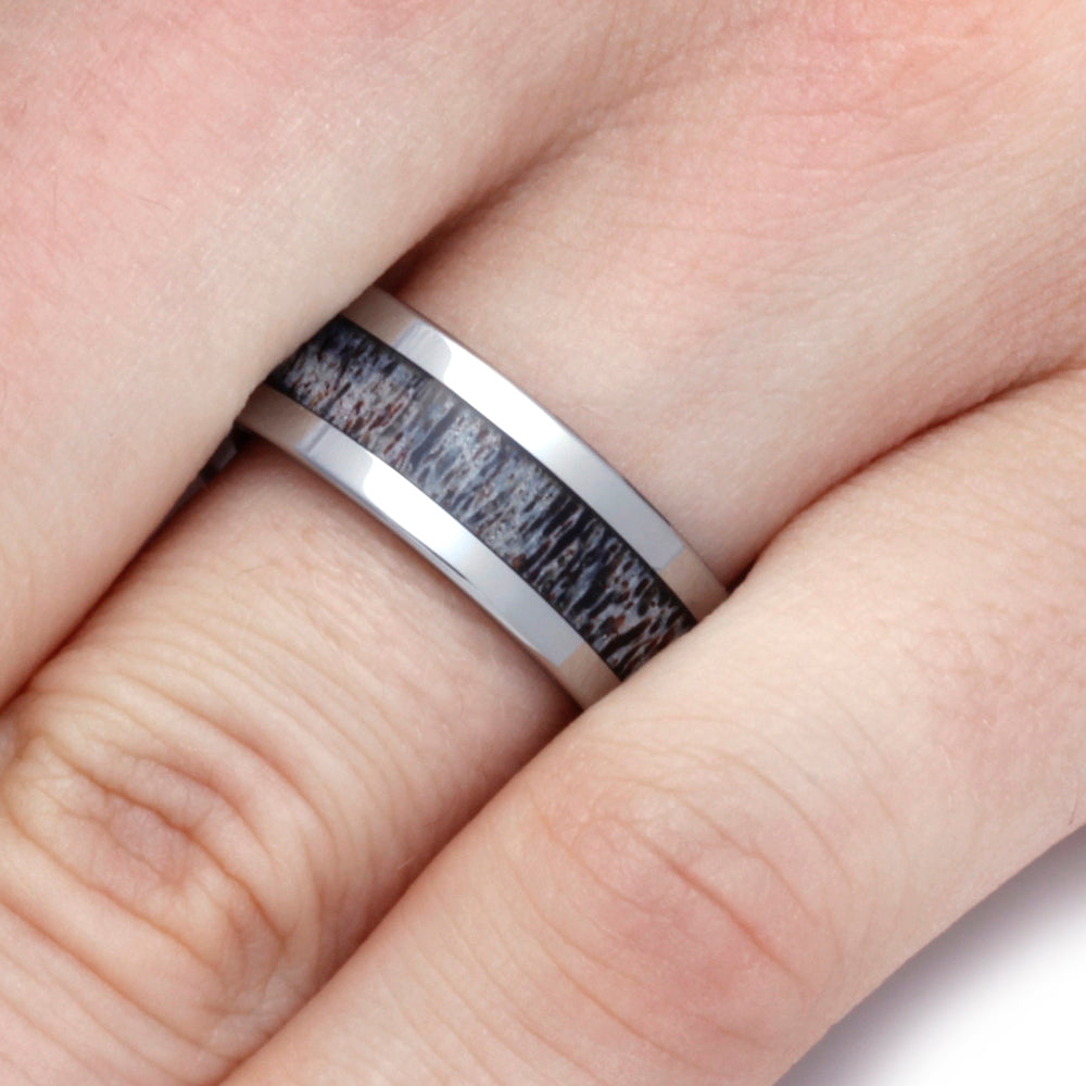 Tungsten Antler Men's Wedding Band, In Stock-SIG3016 - Jewelry by Johan