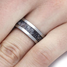 Men's Deer Antler Ring With Tungsten Band-2193 - Jewelry by Johan