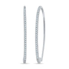 Diamond Hoop Threader Earrings In White Gold-SHEF075854 - Jewelry by Johan