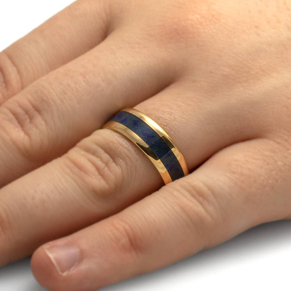 Handmade Lapis Wedding Band