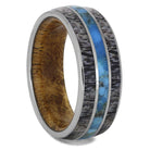 Turquoise Wedding Ring Set with Antler and Wood - Jewelry by Johan