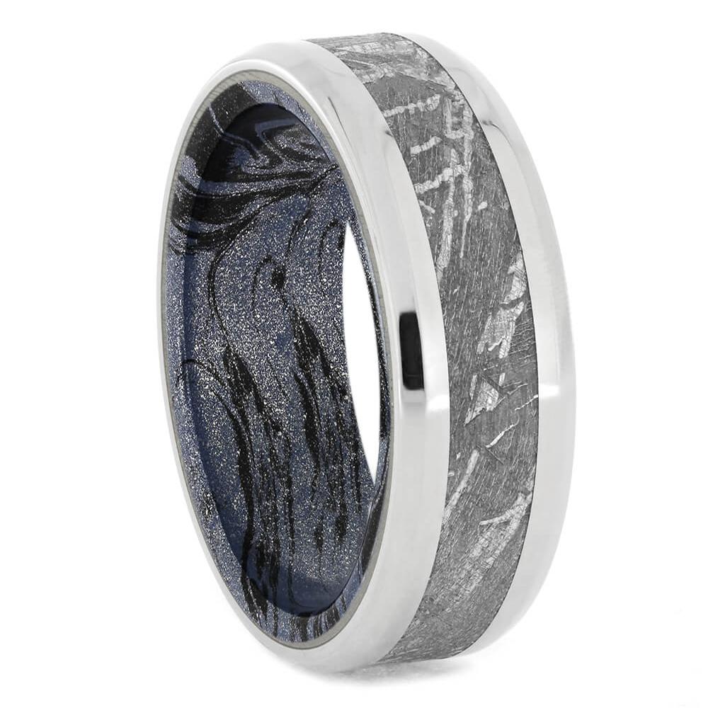 Meteorite Wedding Ring Set