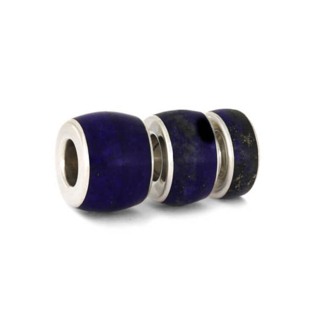 Lapis Lazuli Charm Bead In Sterling Silver