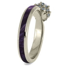 Purple Box Elder Burl Engagement Ring