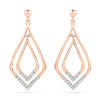 Diamond Rose Gold Drop Earrings-SHEF018668 - Jewelry by Johan