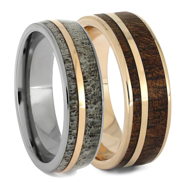 Coordinating Rose Gold Wedding Bands with Rose Gold