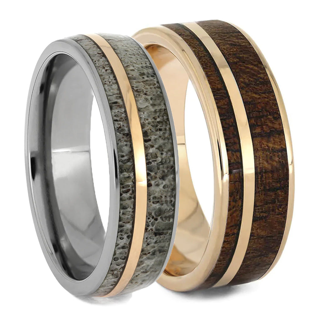 Coordinating Rose Gold Wedding Bands with Rose Gold