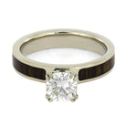 Wood Engagement Ring with Moissanite