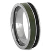 Green Jade & Black Obsidian Men's Wedding Band - Jewelry by Johan