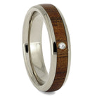 Gemstone Wood Wedding Band Or Engagement Ring
