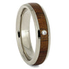 Gemstone Wood Wedding Band Or Engagement Ring