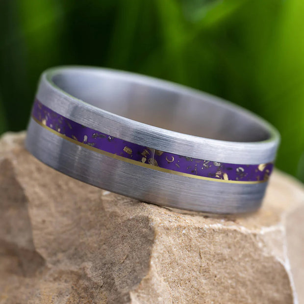 Purple Men's Wedding Band