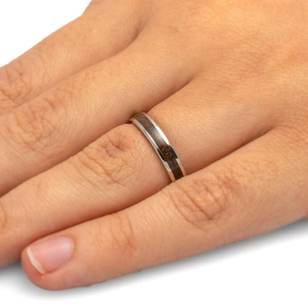 Crushed Dinosaur Bone Women's Wedding Band