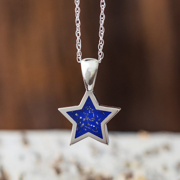 Blue Stardust™ Pendant Necklace in Sterling Silver-2425-BL - Jewelry by Johan