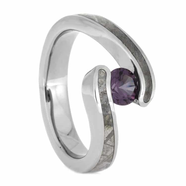 Gibeon Meteorite Wedding Ring Set