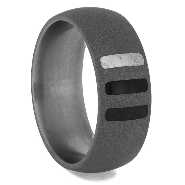 Sandblasted Titanium Rings