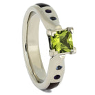Peridot Engagement Rings in White Gold