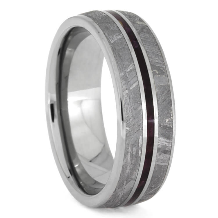 Gibeon Meteorite Wedding Ring Set