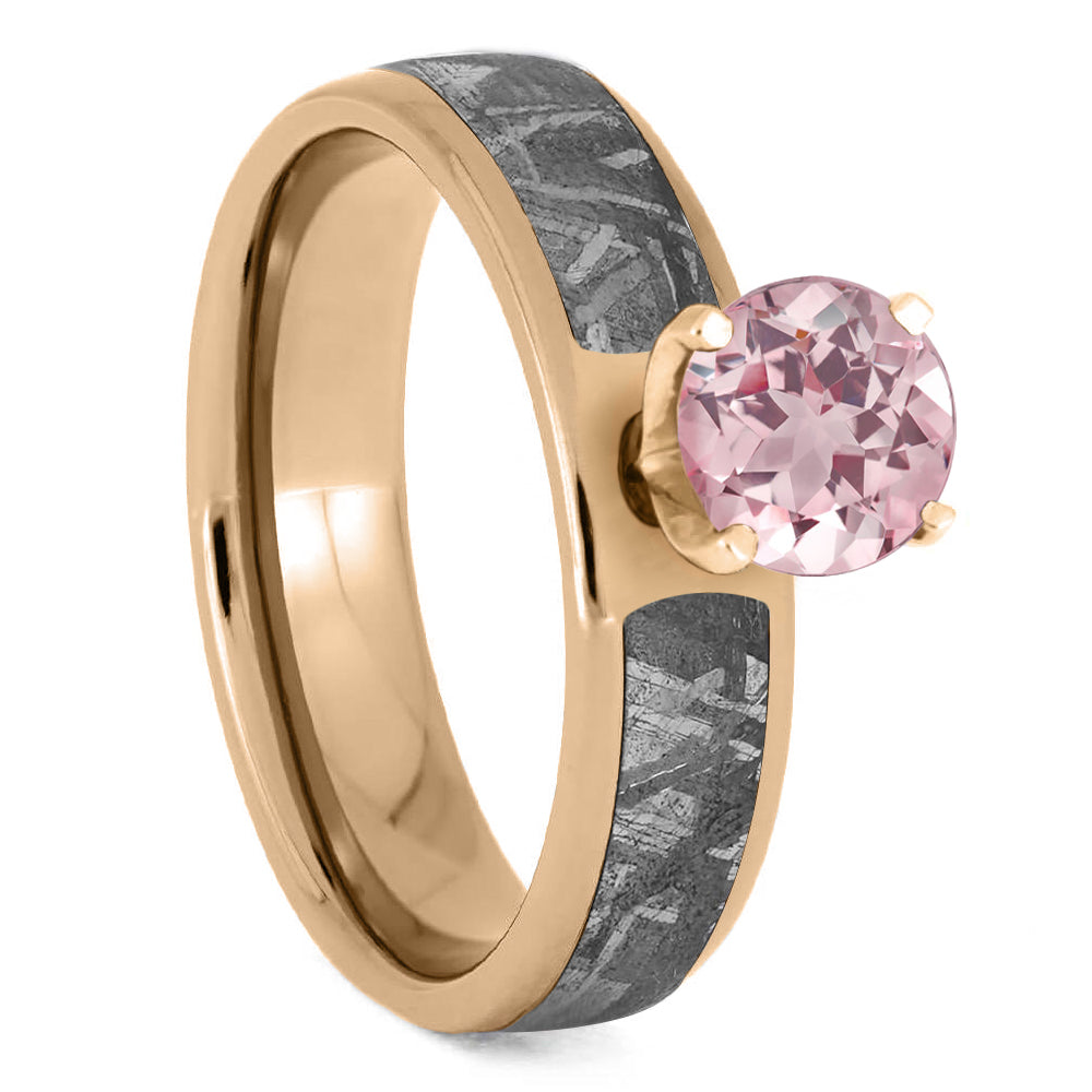 Rose Gold and Meteorite Engagement Rings