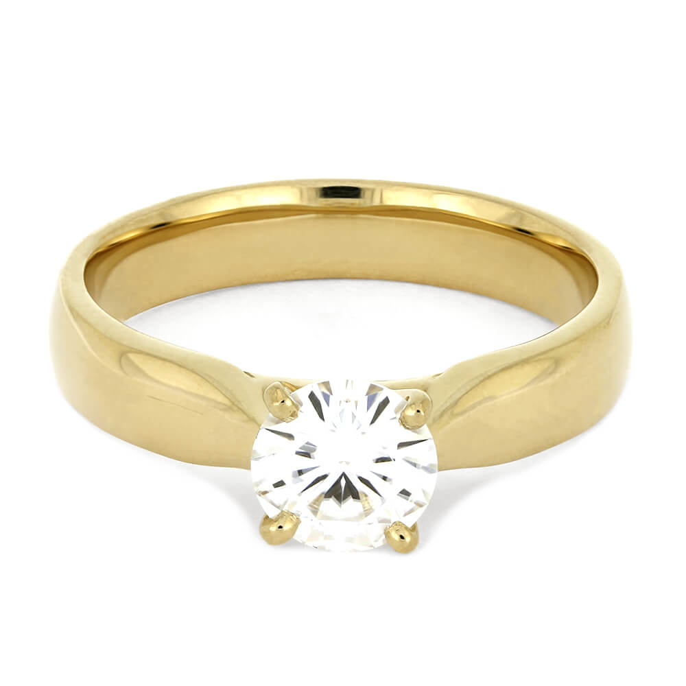 Yellow & White Gold Mixed Lines With Diamonds Thick Band Ring - Ref: R –  Cadaro Jewellery