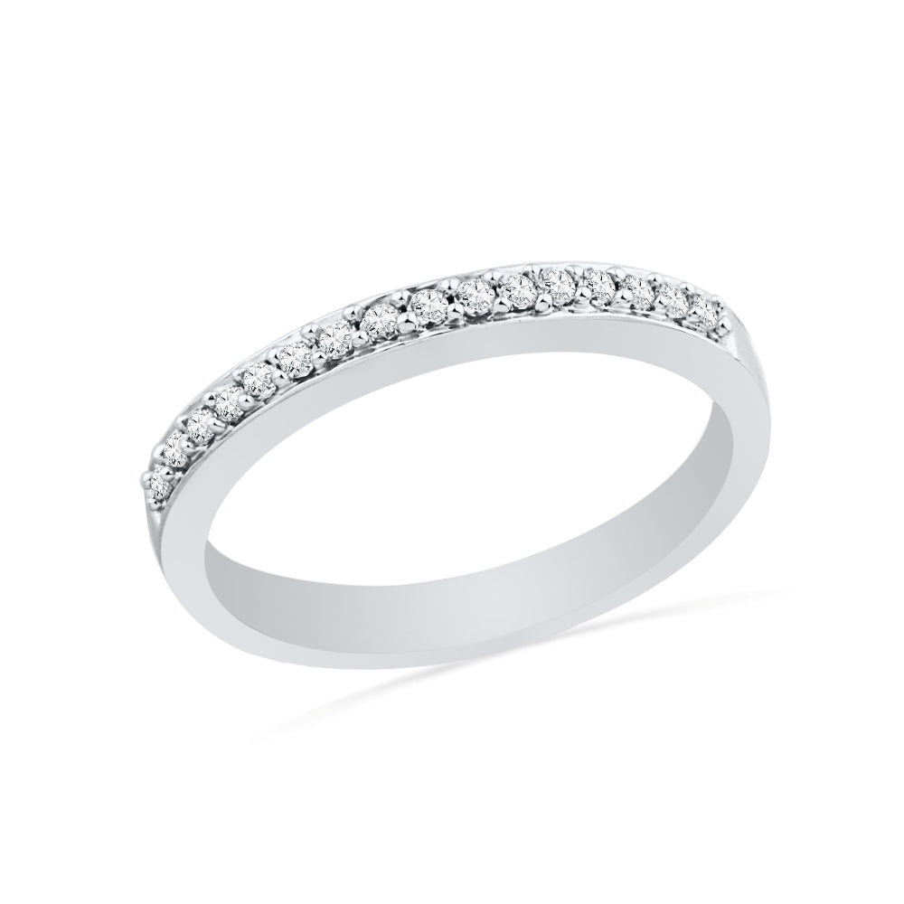 Half Eternity Diamond Wedding Band in Sterling Silver-SHRF025515CTW-SS - Jewelry by Johan