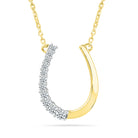 Yellow Gold & Diamond Horseshoe Necklace