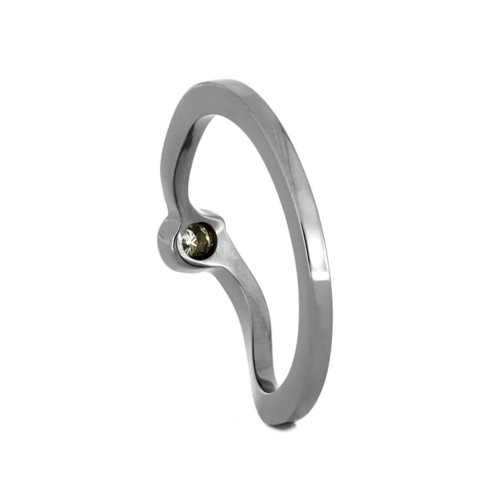Titanium Shadow Band with 2MM Moissanite-2536-2 - Jewelry by Johan