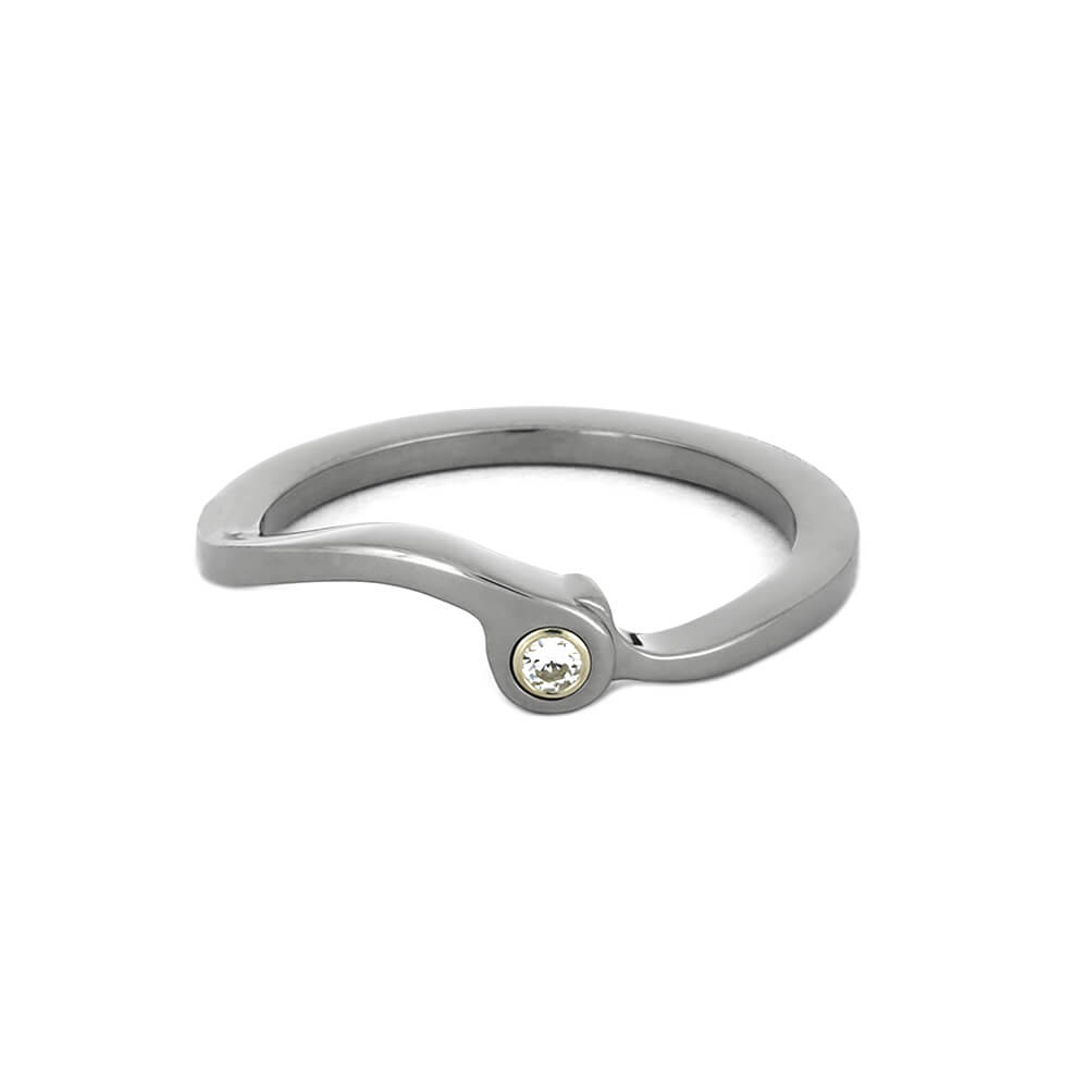 Titanium Shadow Band with 2MM Moissanite-2536-2 - Jewelry by Johan